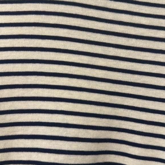 Ralph Lauren Womens Striped Top Long Sleeve Suede Elbow Large Equestrian Preppy - Picture 6 of 8